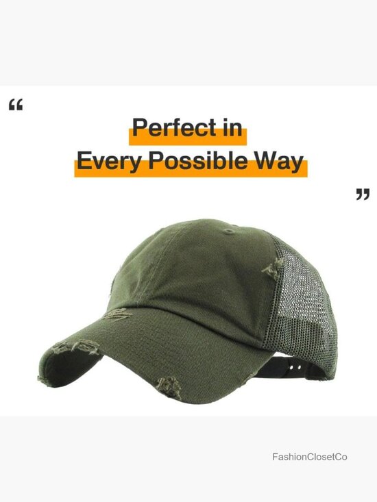 Vintage Washed Distressed Cotton Dad Hat Baseball Cap Adjustable Snapback Unisex